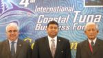 John Burton, Chairman of International Pole & Line Foundation; Dr. Mohamed Shainee, Minister of Fisheries and Agriculture of the Maldives; and Saut P Hutagalung, Director General for Fisheries Product Processing and Marketing of the Ministry of Fisheries and Agriculture, Indonesia