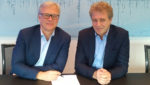 Odd Magne Rodseth, director of aquaculture for EW Group, and Tor Vikenes, CEO of Norway Fresh
