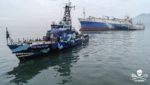 Sea Shepherd vessel with the Damanzaihao in the background