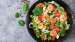 A salad with shrimp. Credit: Timolina/Shutterstock.com