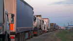 Lorries stuck in traffic at a customs post. Credit: Roman Korotkov / Shutterstock