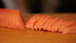 Sliced fish from Pure Salmon land-based farm in Poland