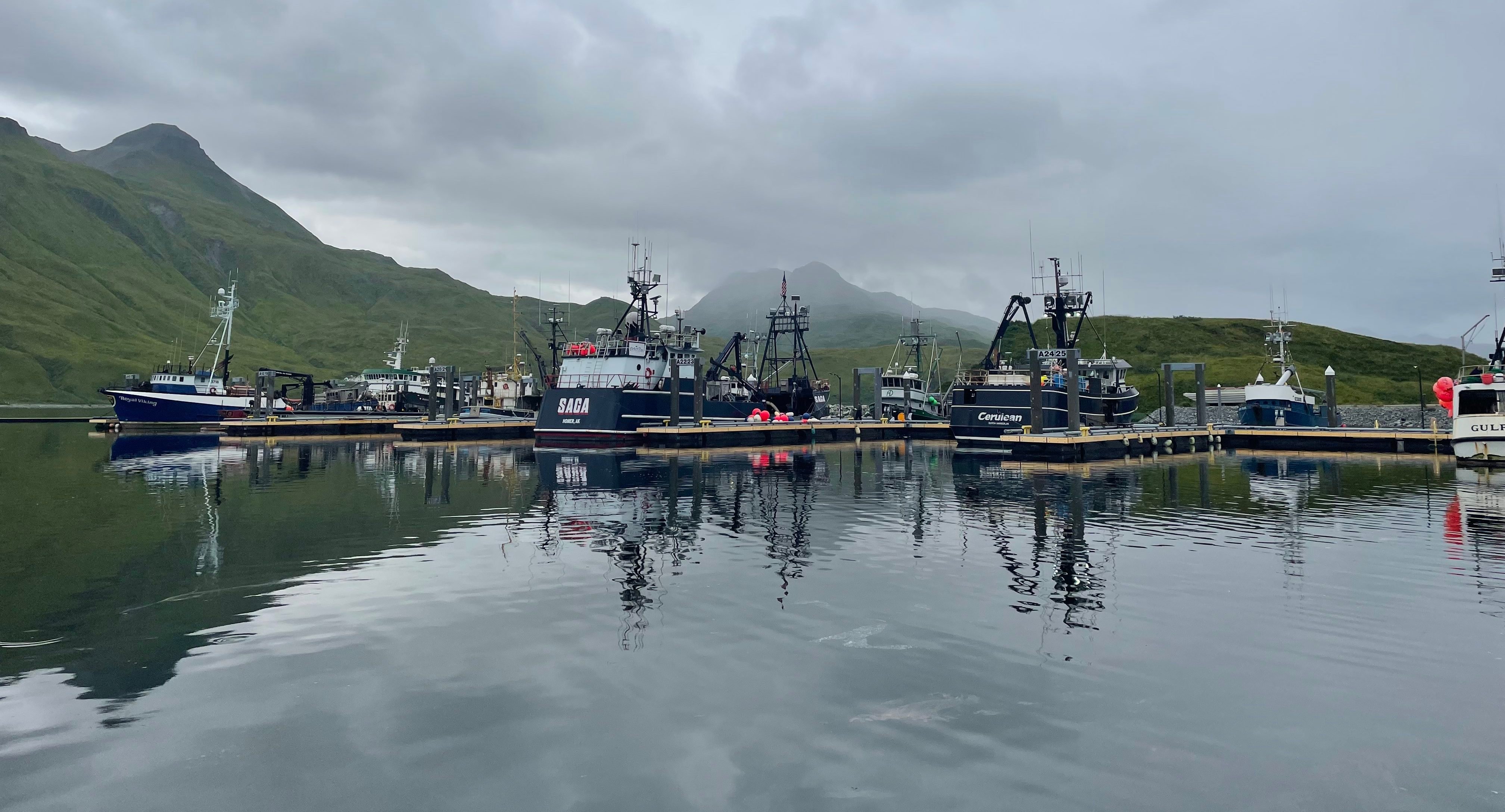 Boats docked in Dutch Harbor, Alaska